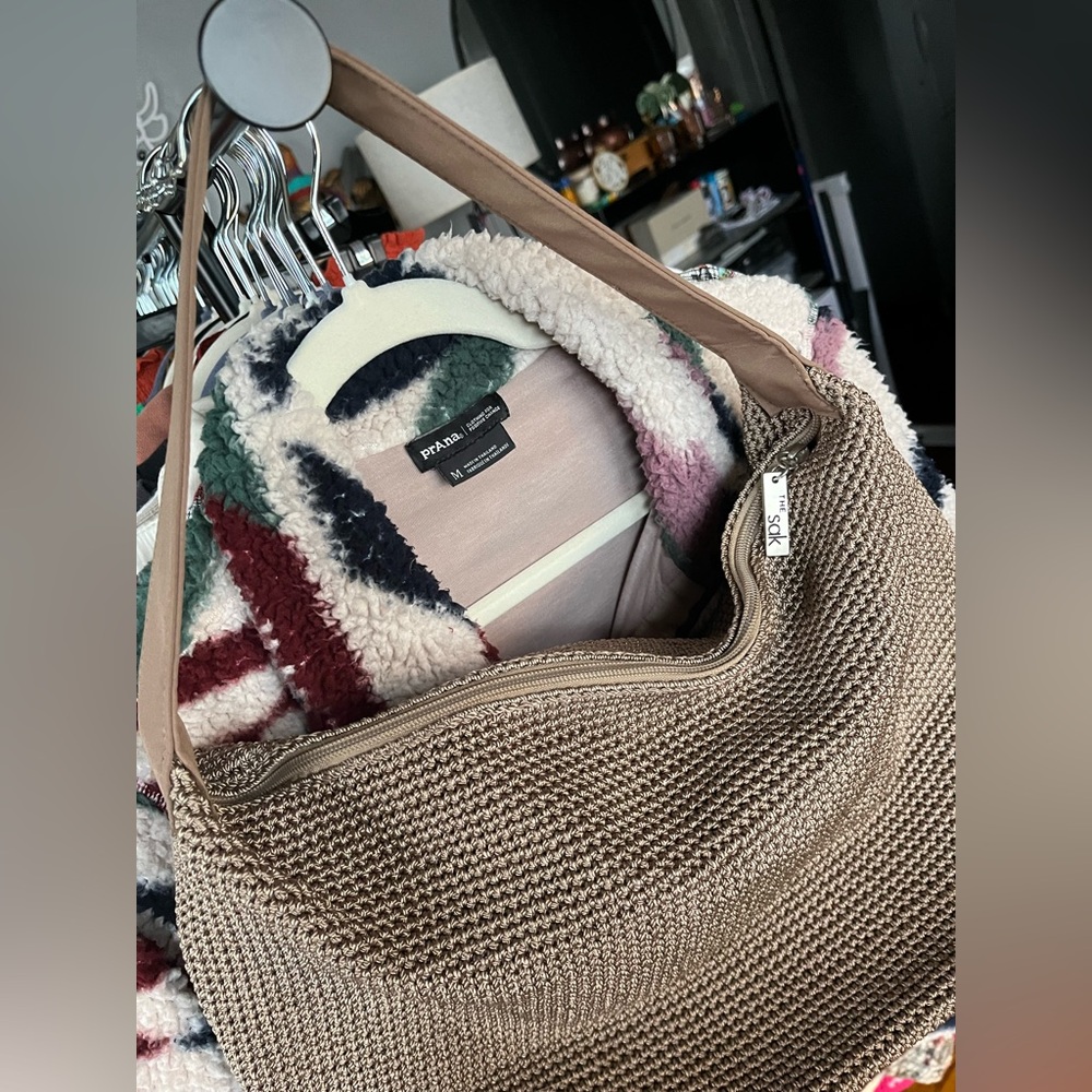 The Sak Crochet Tan Woven Shoulder Bag - Picture 5 of 12